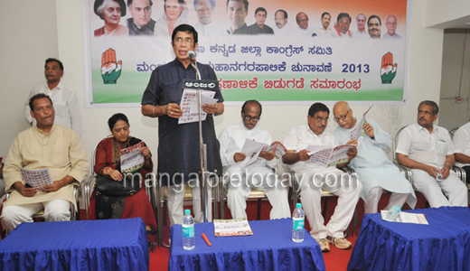 Congress Manifisto for MCC Elections 2013